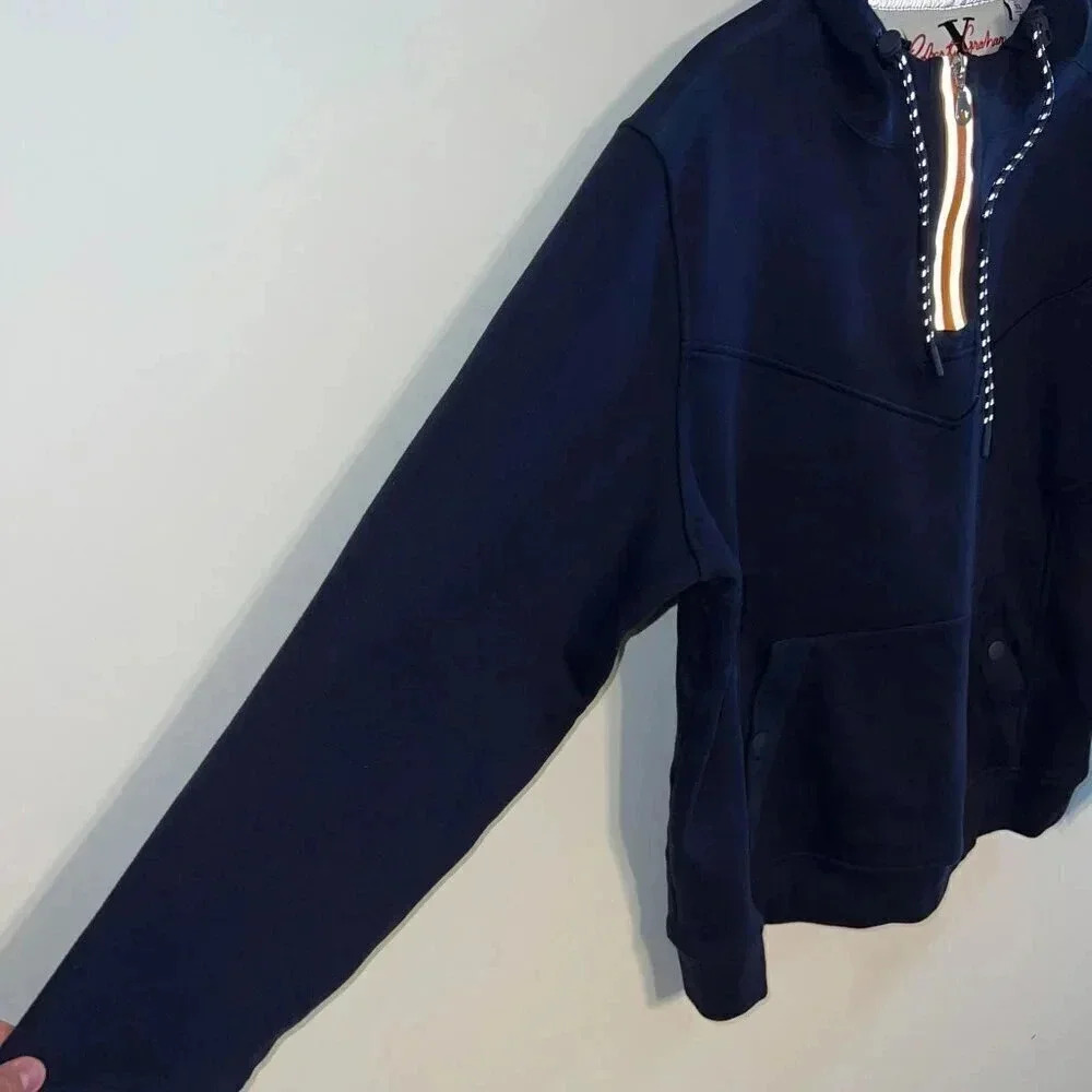 Robert Graham 1/4 Zip Hoodie Navy Blue XL - Picture 2 of 7